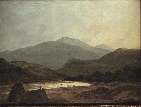 Moel Hebog: Pohled dolů do údolí z blízkosti Dinas Emrys od John Varley
