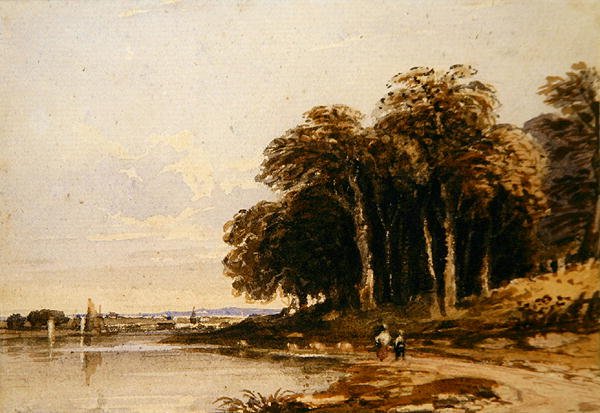 Říční krajina (akvarel) od John Varley