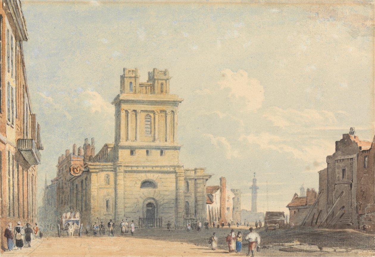 Pohled na New Street, poblíž London Bridge od John Varley