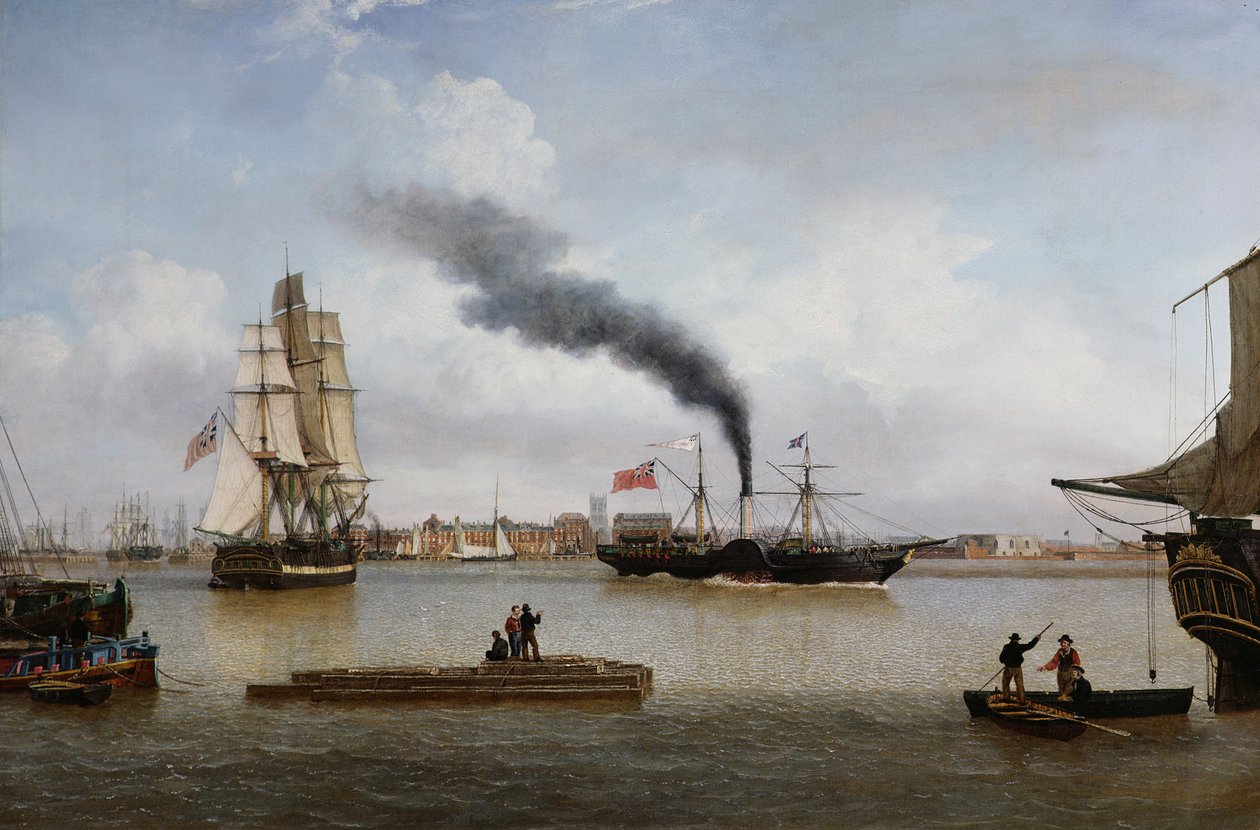 Loď S.S. Forfarshire opouští Hull při své poslední plavbě (olej na plátně) od John Ward