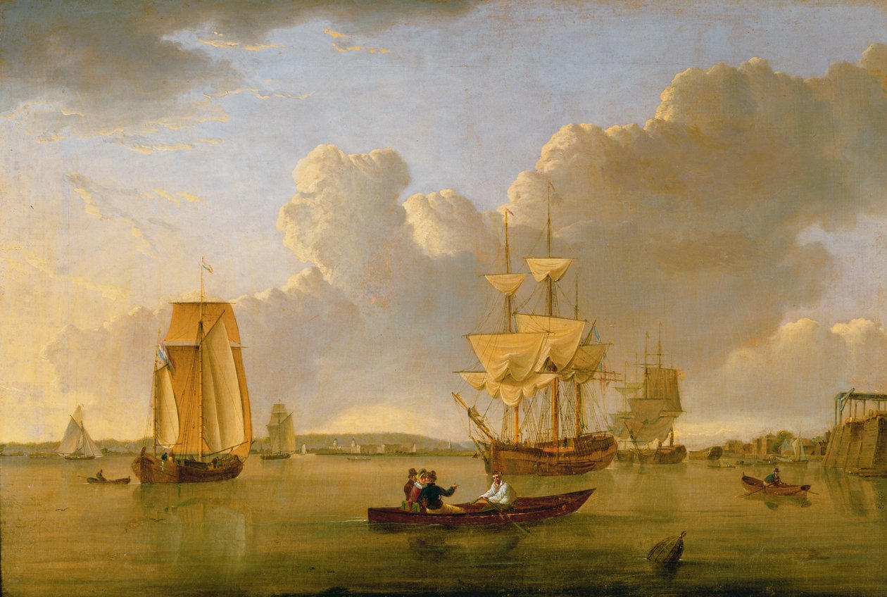 Deptford na Thames s výhledem do dálky na Greenwich od John Ward of Hull
