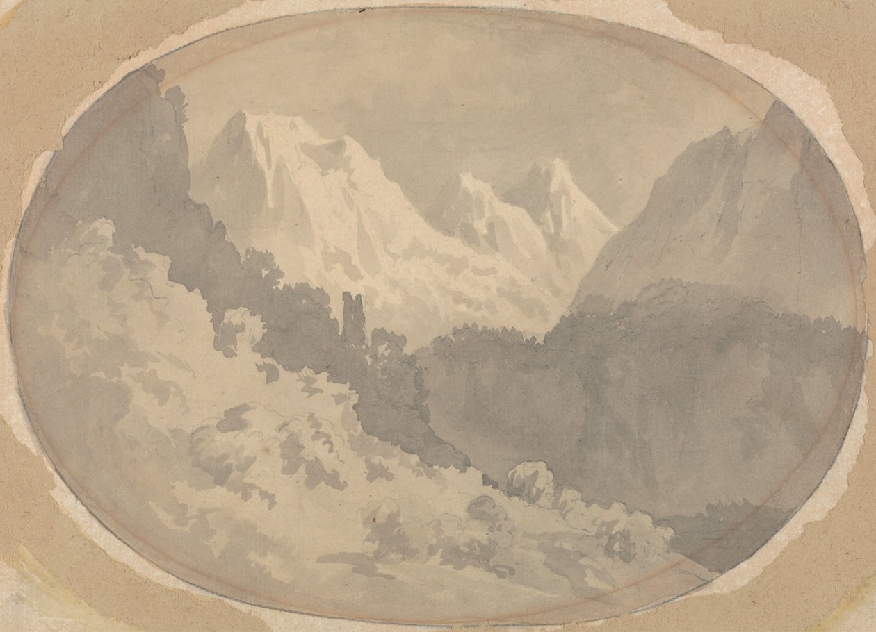 Alpská scéna od John Warwick Smith