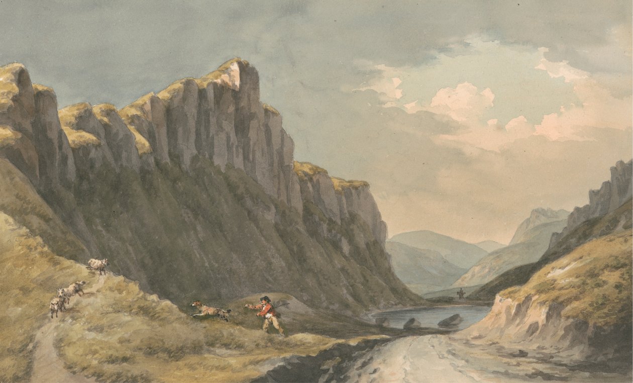 Craig y Ladron - The Thieves Procipice od John Warwick Smith
