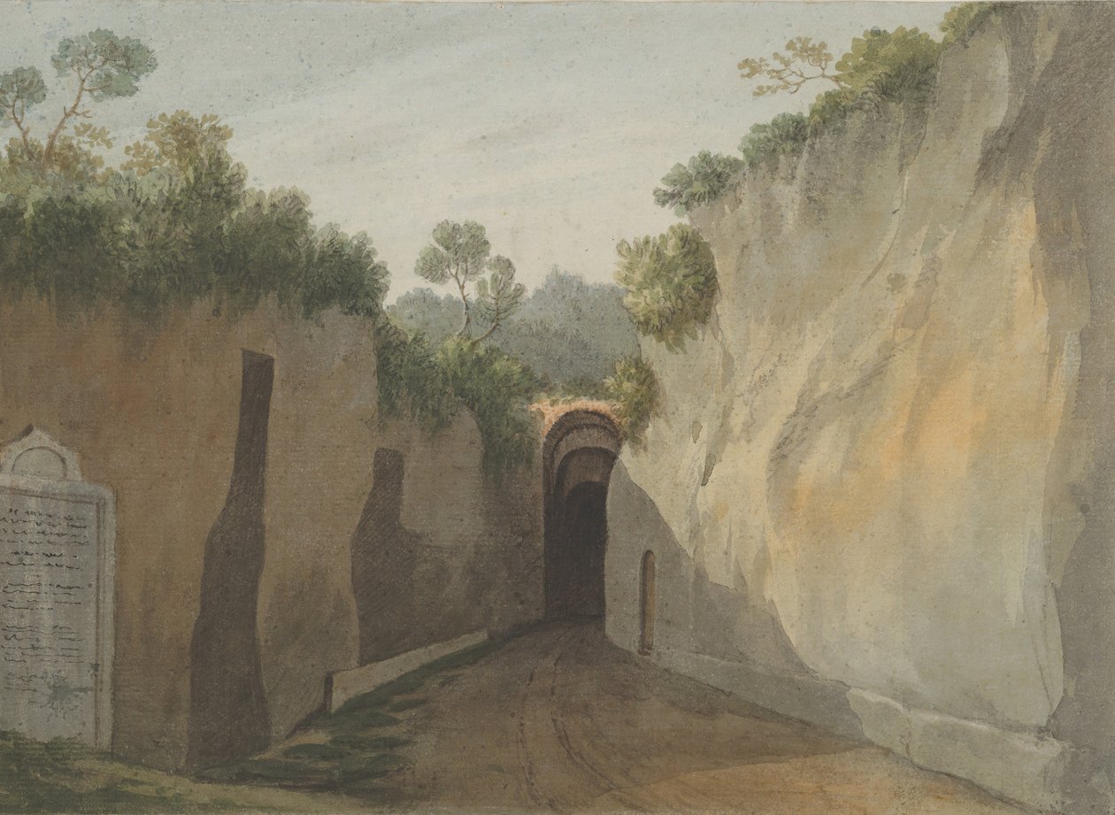 Vchod do jeskyně Posillipo, Neapol, 1778-79. od John Warwick Smith