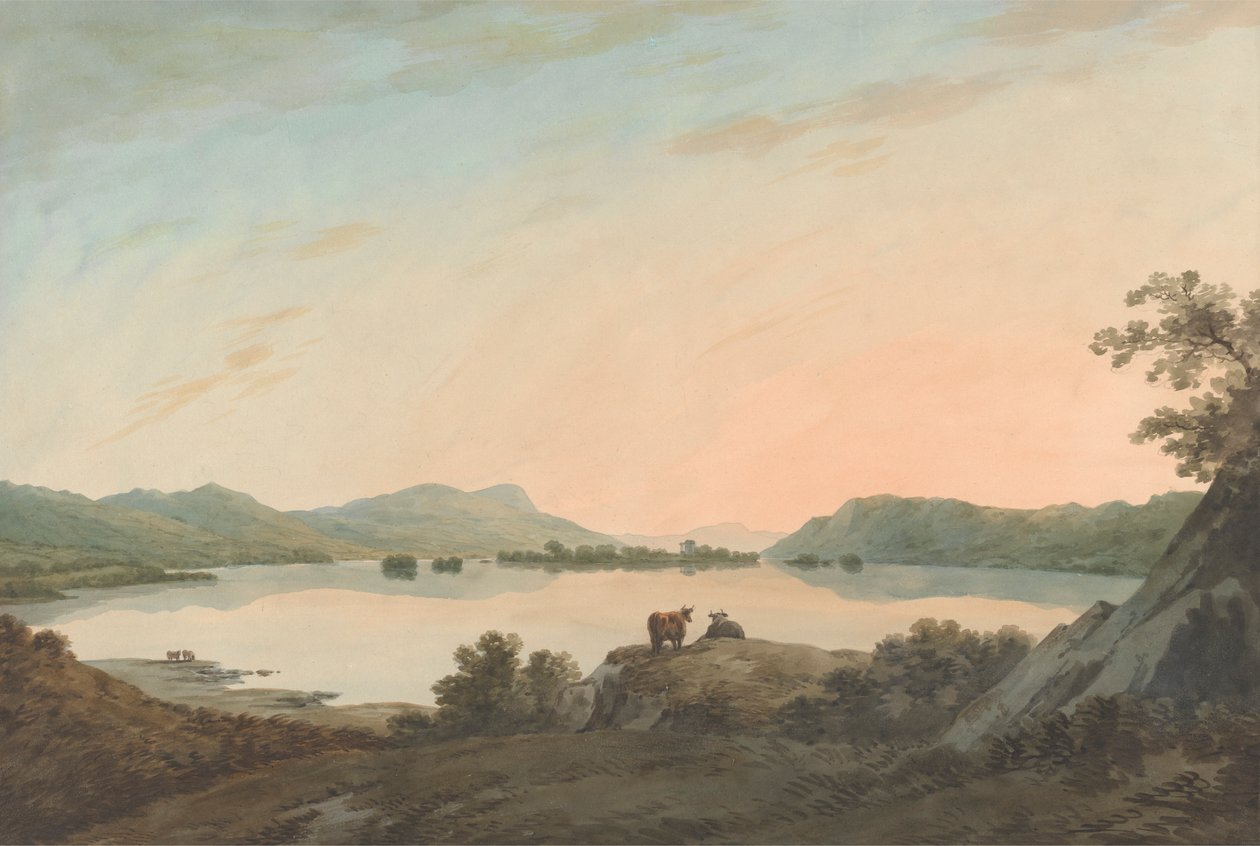 Lake Windermere z Calgarth s Belle Isle od John Warwick Smith