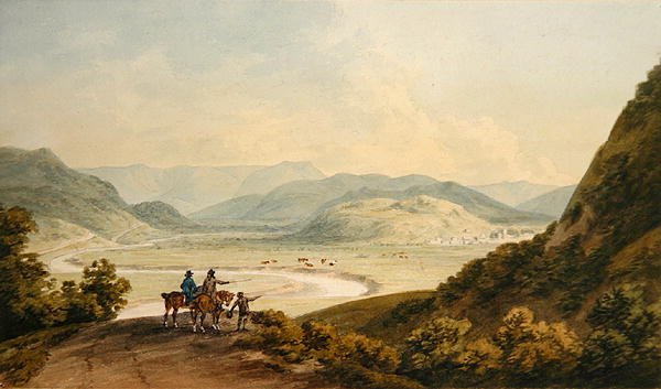 Llangollen (akvarel na papíře) od John Warwick Smith