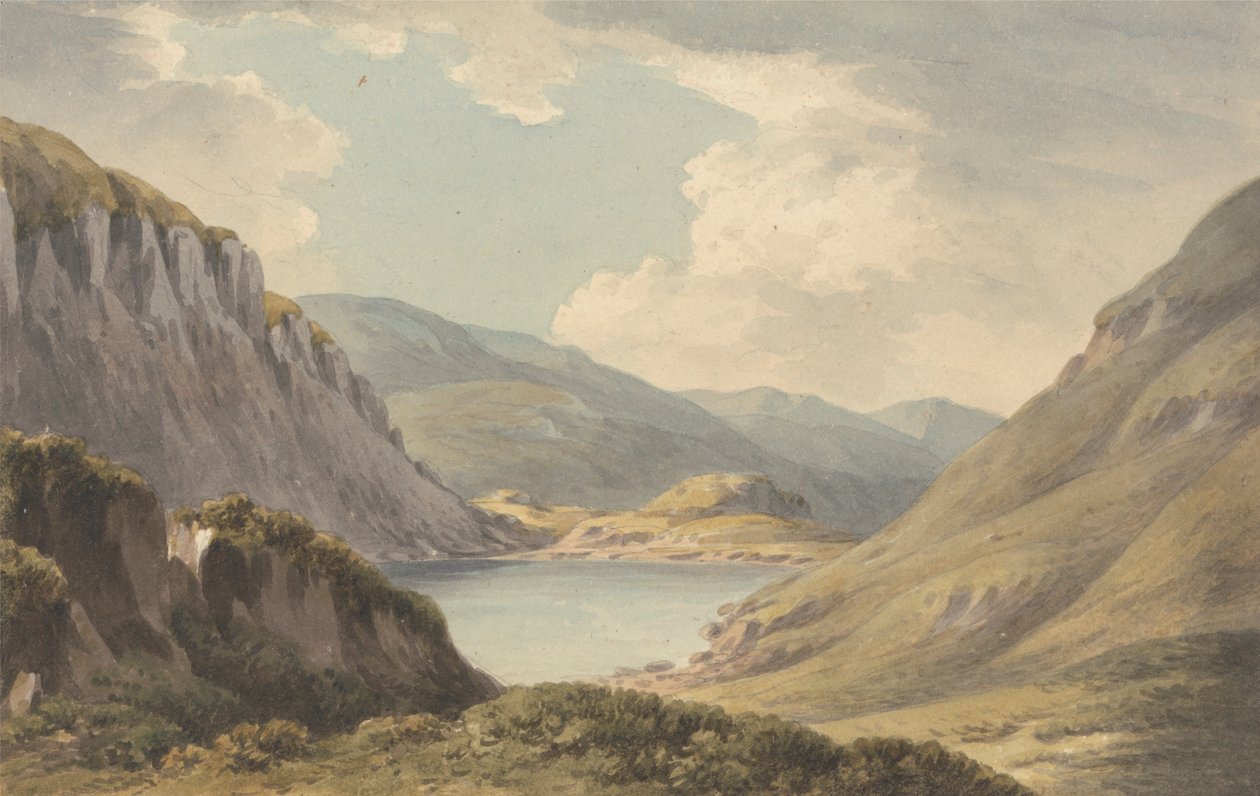 Llyn Geirionedd nedaleko od Trefriew, na řece Conway, Carnarvonshire od John Warwick Smith