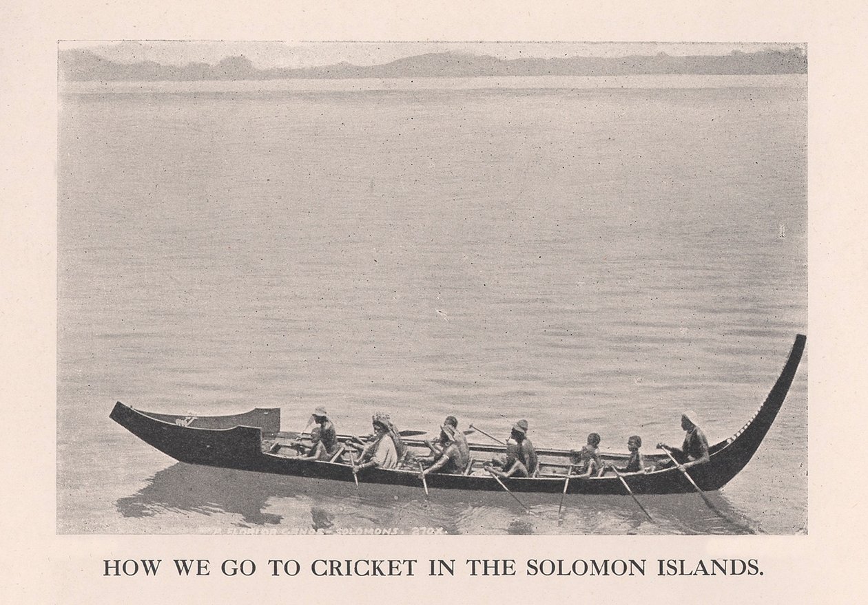 Jak chodíme na kriket na Šalamounových ostrovech, 1912. od John Watt Beattie