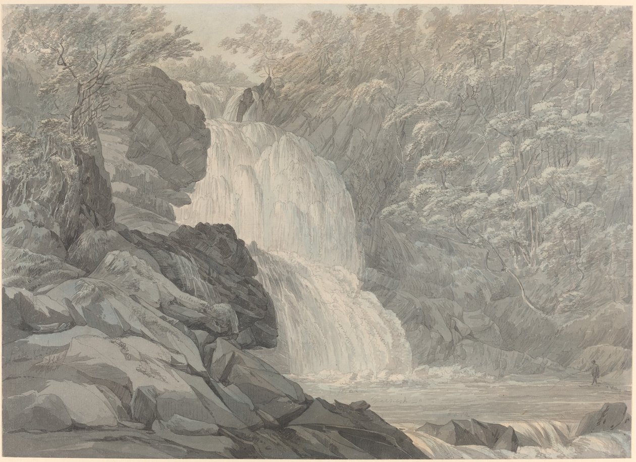 Mawddach Falls poblíž Dolgelly od John Webber