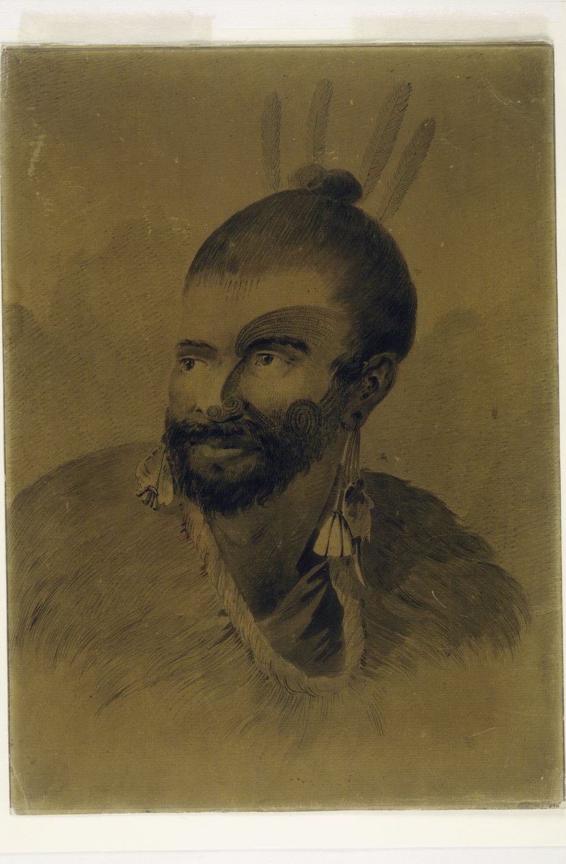 Portrét Novozélanďana, kolem roku 1777 od John Webber