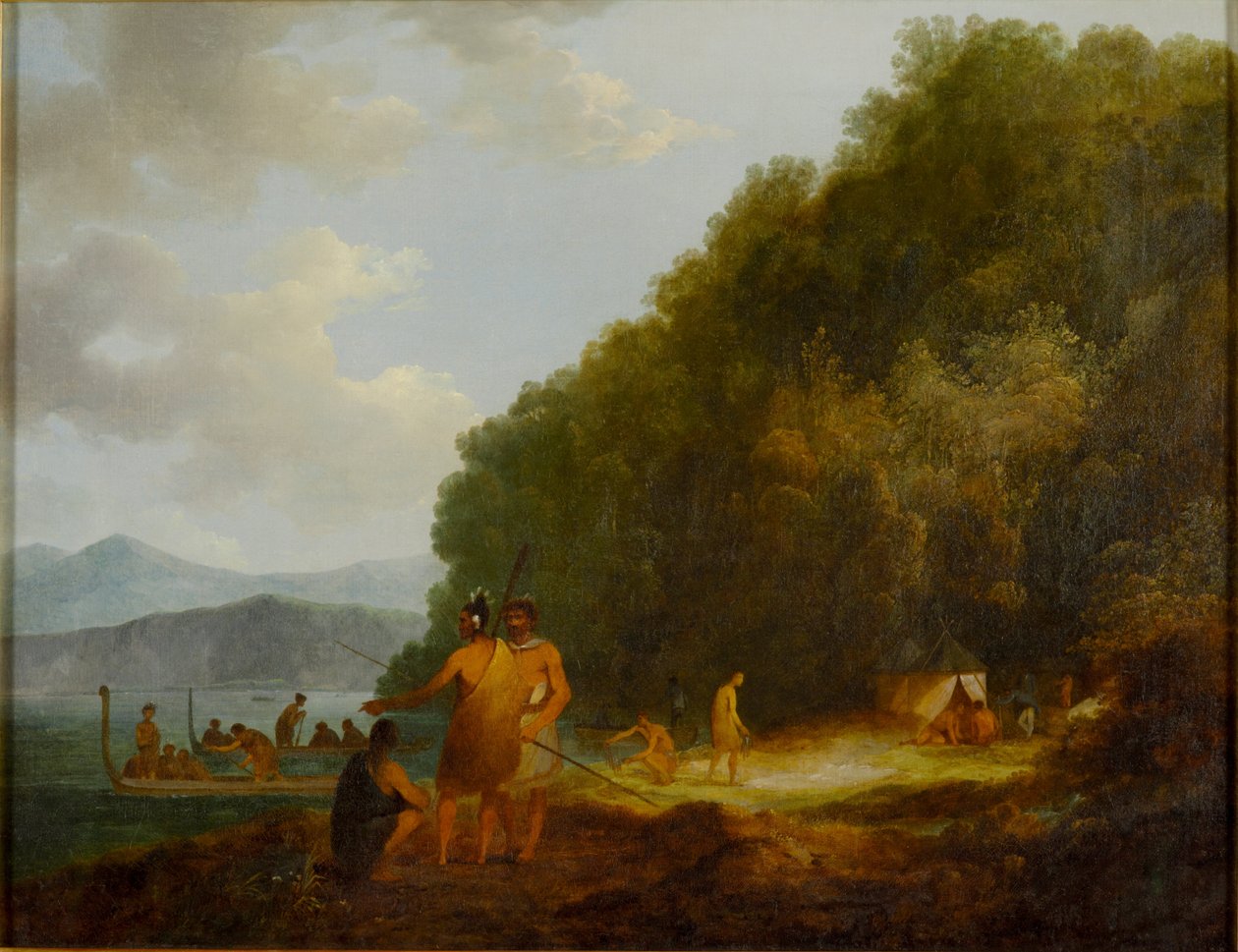 Zátoka Ship Cove, Queen Charlotte Sound od John Webber