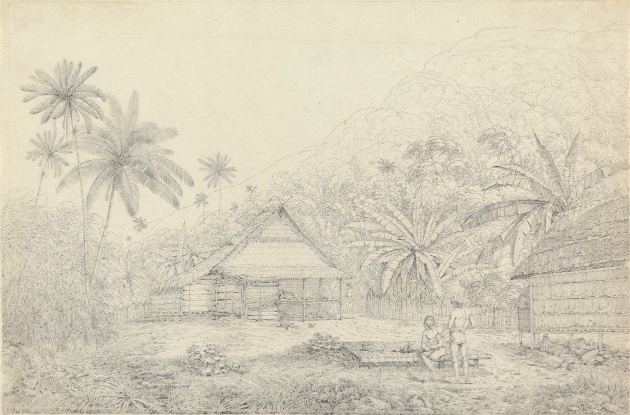 Pohled na ostrov Krakatoa od John Webber