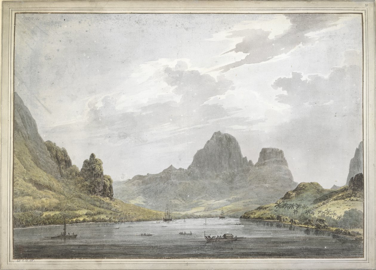 Pohled na záliv Papetoai, Moorea od John Webber
