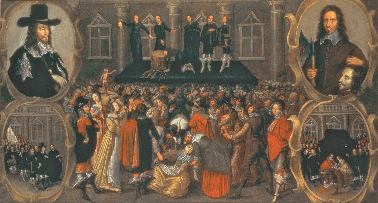 Vystoupení očitého svědka popravy krále Karla I. v roce 1649 (olej na plátně) (podrobnosti viz 617397) od John Weesop