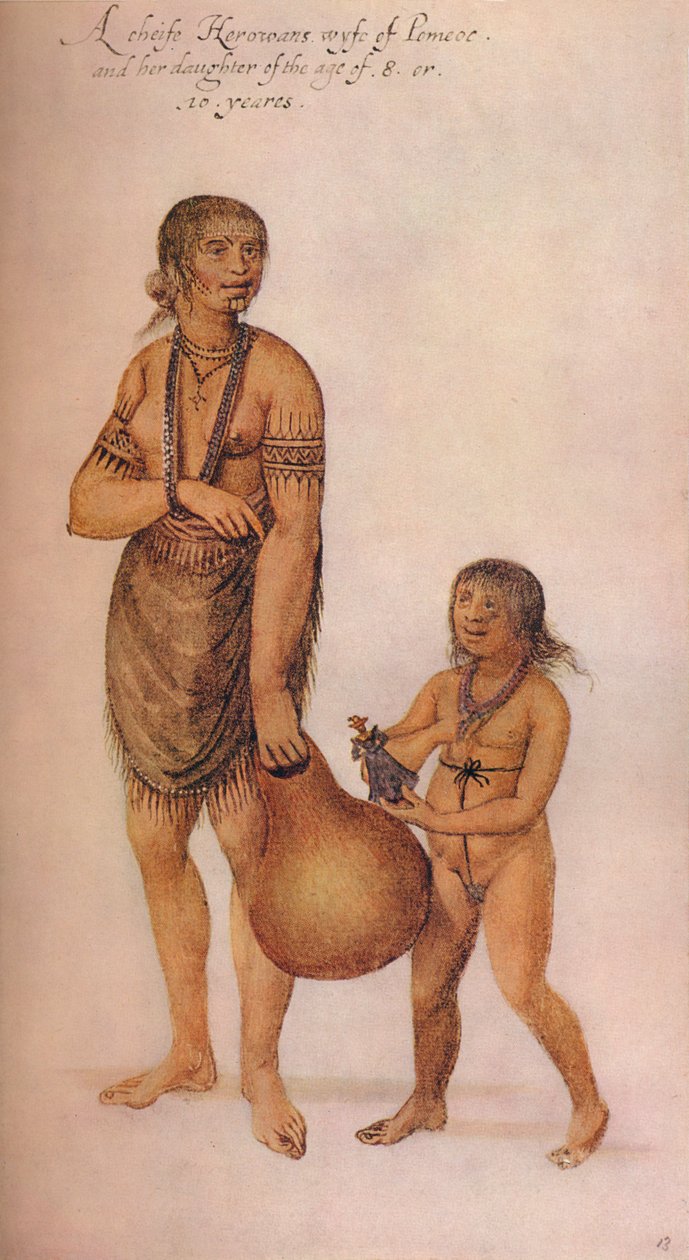 A Cheife Herowans Wyfe, c1585 od John White