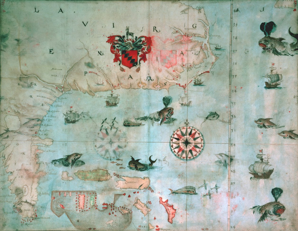 Chesapeake Bay, Florida, kolem 1585-1603 od John White