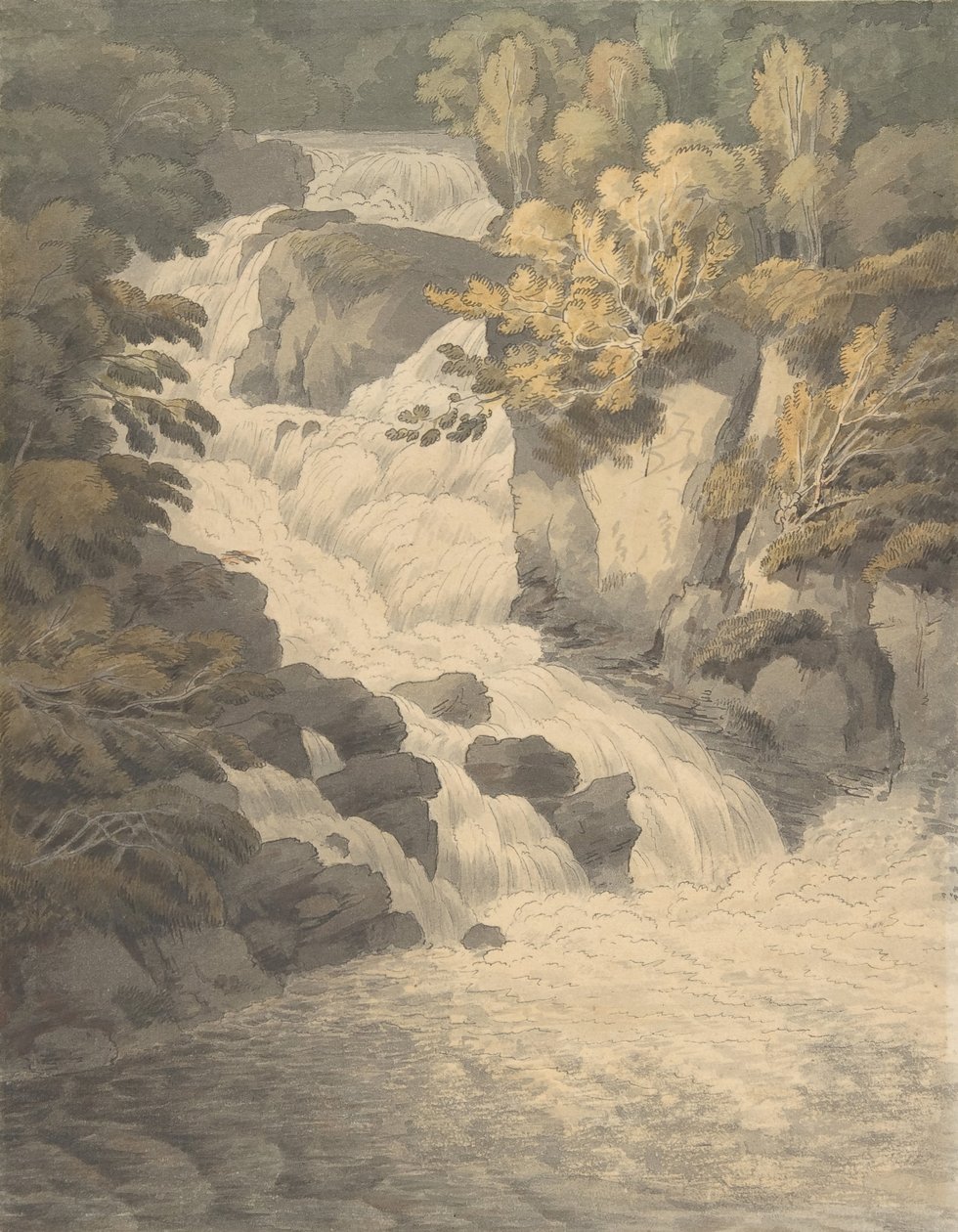 Cascade of the Aray v Inveraray Scotland, 30. června 1791. od John White Abbott