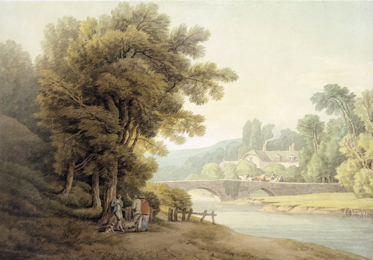 Dunsford Bridge (wc na papíře) od John White Abbott