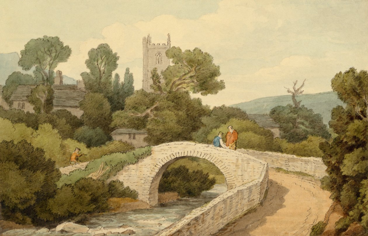 Meavy (tužka, pero, šedý inkoust a akvarel) od John White Abbott