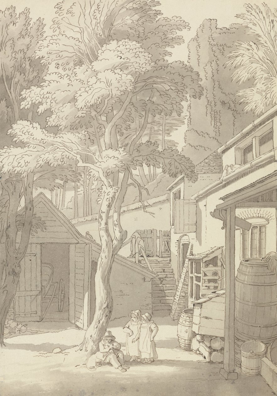 Nádvoří domu pana Banka, Northernhay, Exeter od John White Abbott