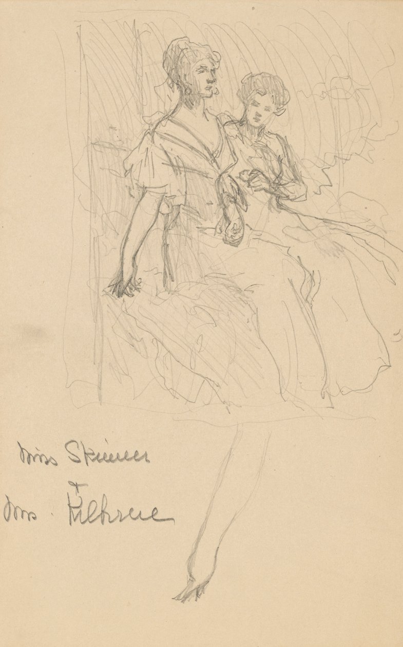 Studie pro The Skinner Sisters od John White Alexander