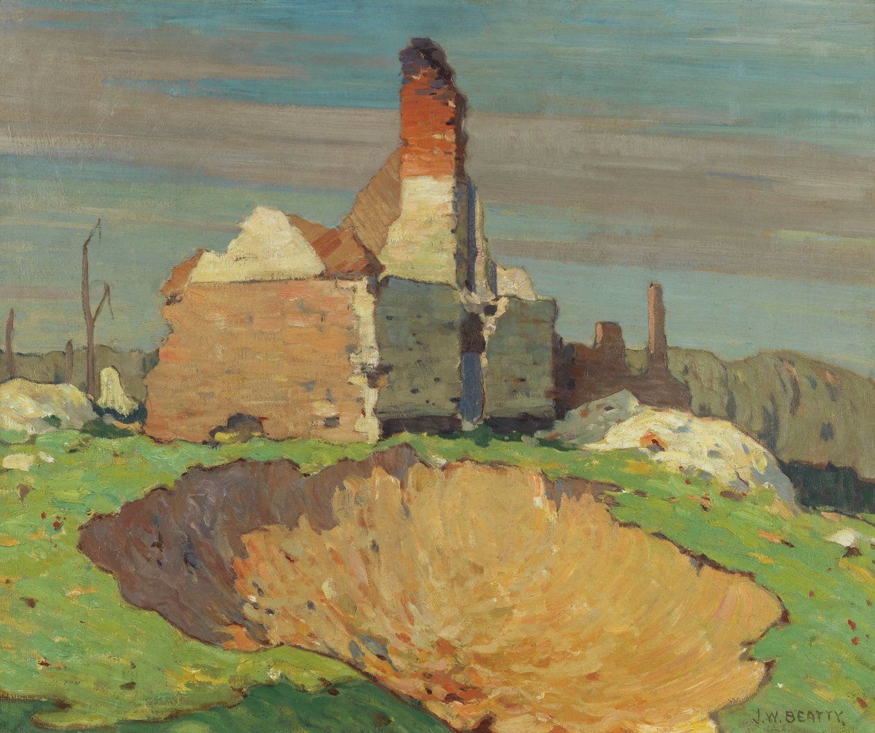 Shell Hole, 1914-19 od John William Beatty