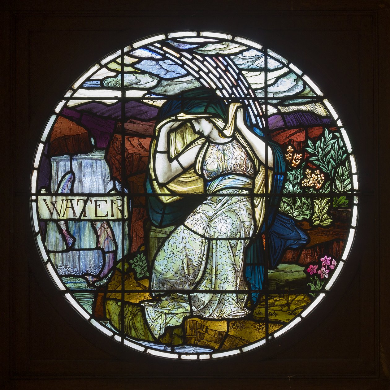 Biddulph Grange, James Powell & Sons, John William Brown (1842-1928), Voda, 1903, Art Nouveau od John William Brown
