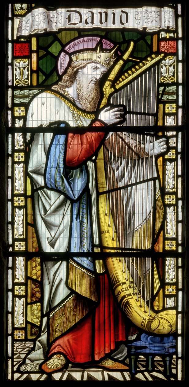 Král David Harping, kolem roku 1891 od John William Brown