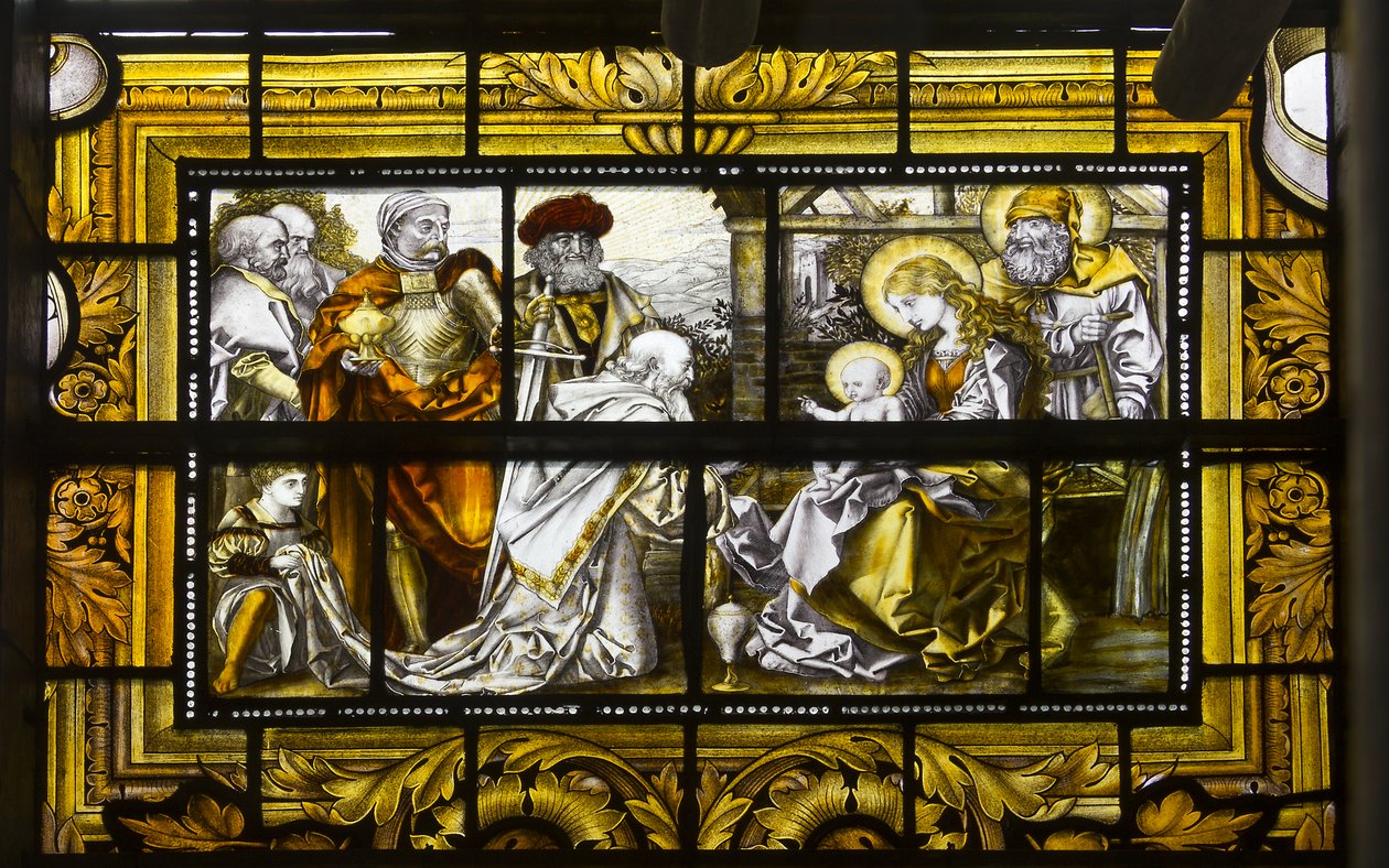 Oxford, Trinity College, James Powell & Sons, John William Brown (1842-1928), The Adoration Of The Magi, 1885 od John William Brown