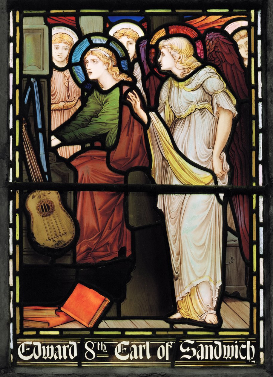 St Cecilia Singing, Lady Chapel Window, cca 1885 (vitráže) od John William Brown