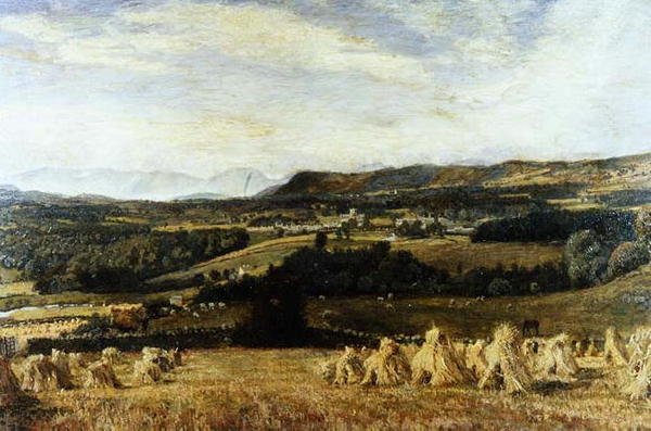 Cartmel Priory a Langdale Pikes od John William Buxton Knight