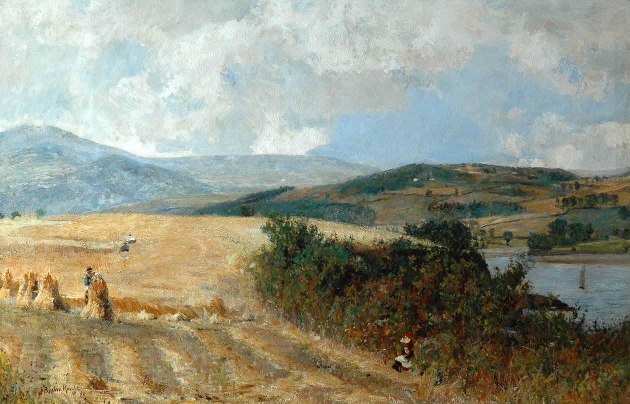 Čas sklizně na řece Conway, kolem roku 1890 od John William Buxton Knight