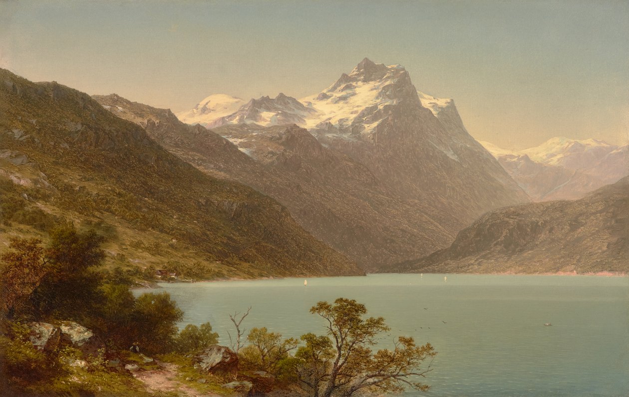 Alpské jezero 1860 (olej na plátně) od John William Casilear