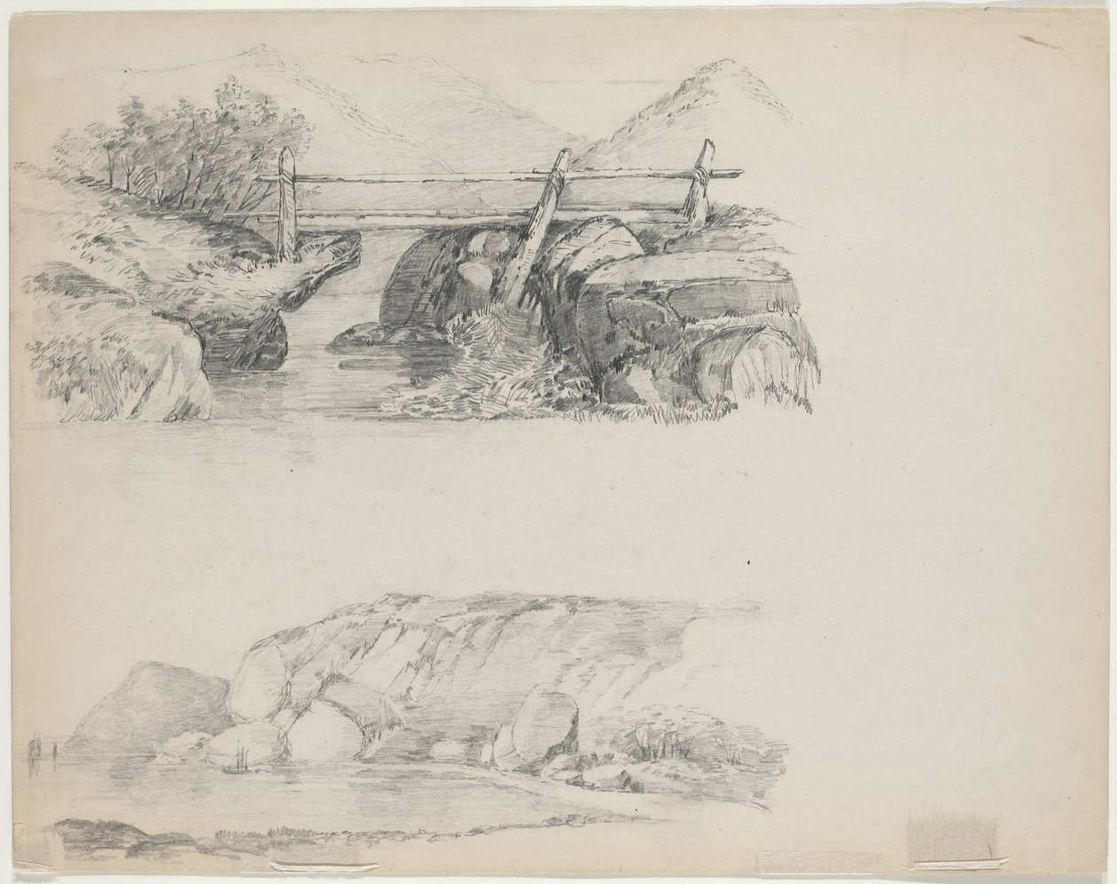 Most přes Rocky Stream [nahoře] od John William Casilear