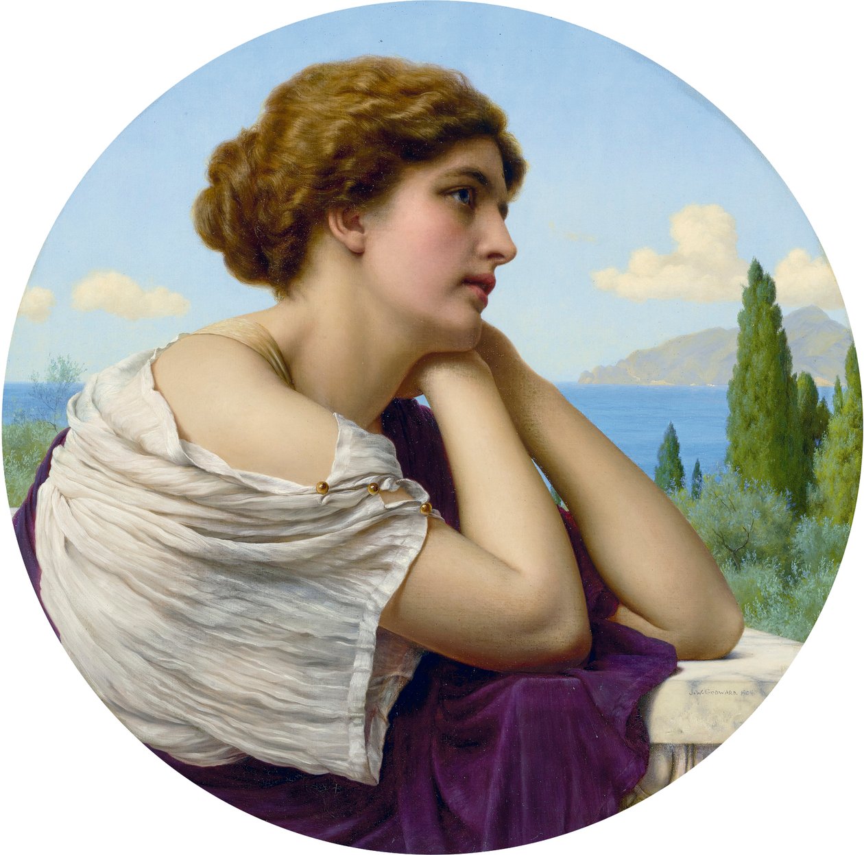 Srdce na rtech a duše v očích, John William Godward od John William Godward