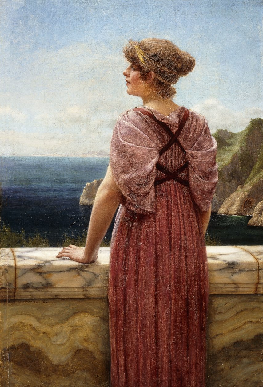 Při pohledu na moře, 1890 od John William Godward