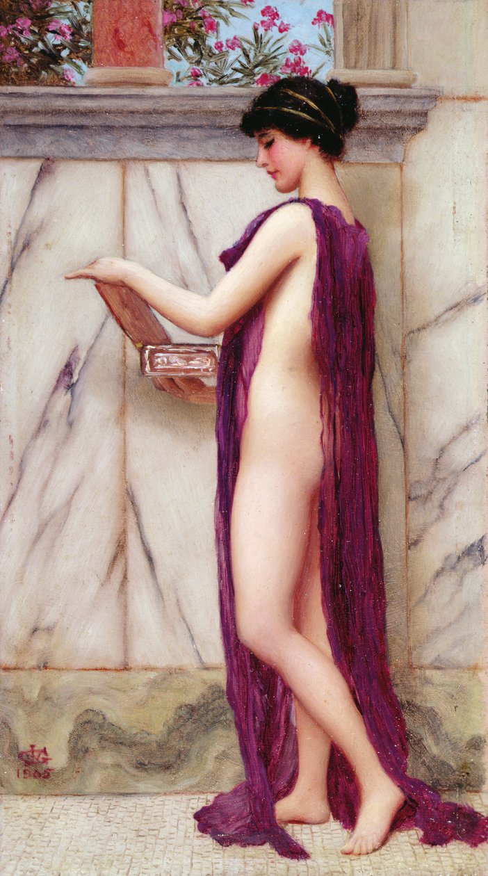 Klenotnice (vzácný dárek) od John William Godward