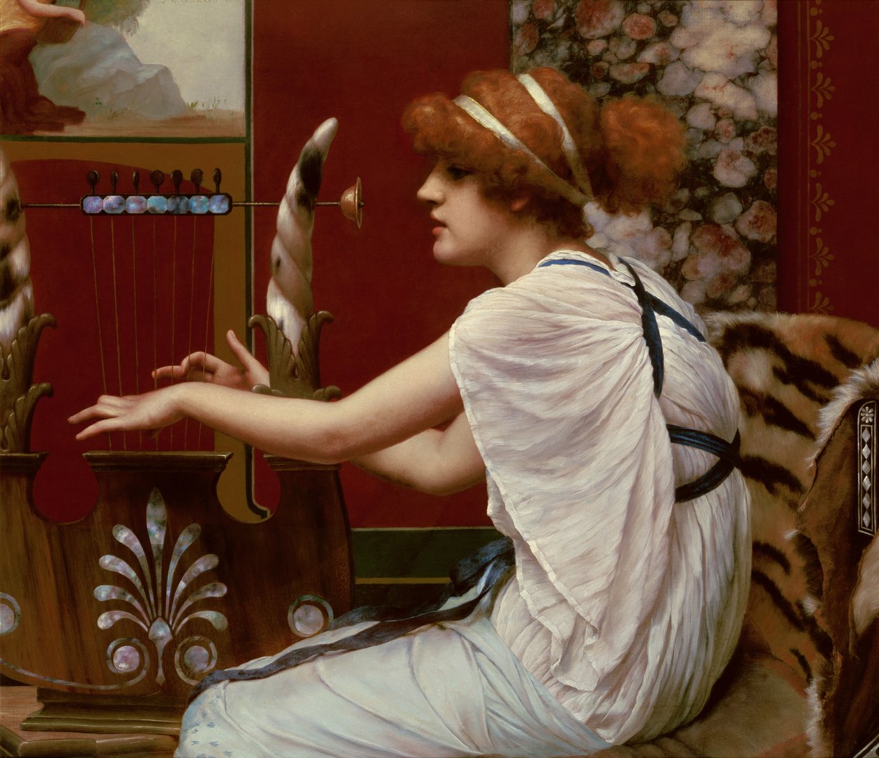 Múza Erato na její lyře, 1895 od John William Godward