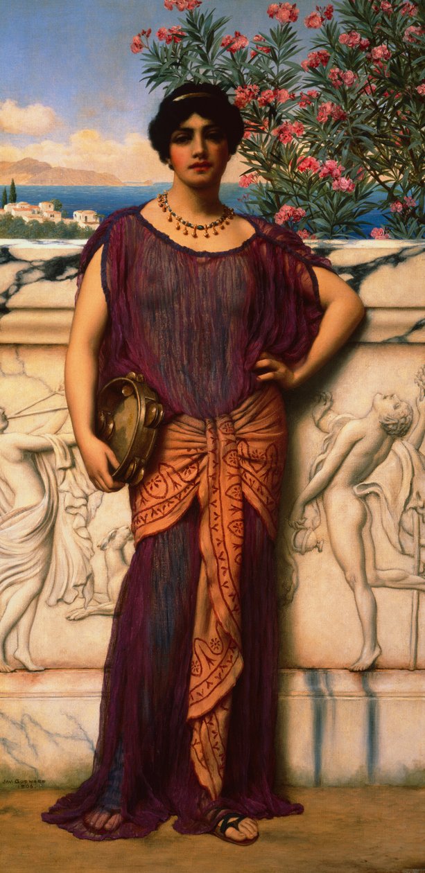 Dívka tamburína od John William Godward