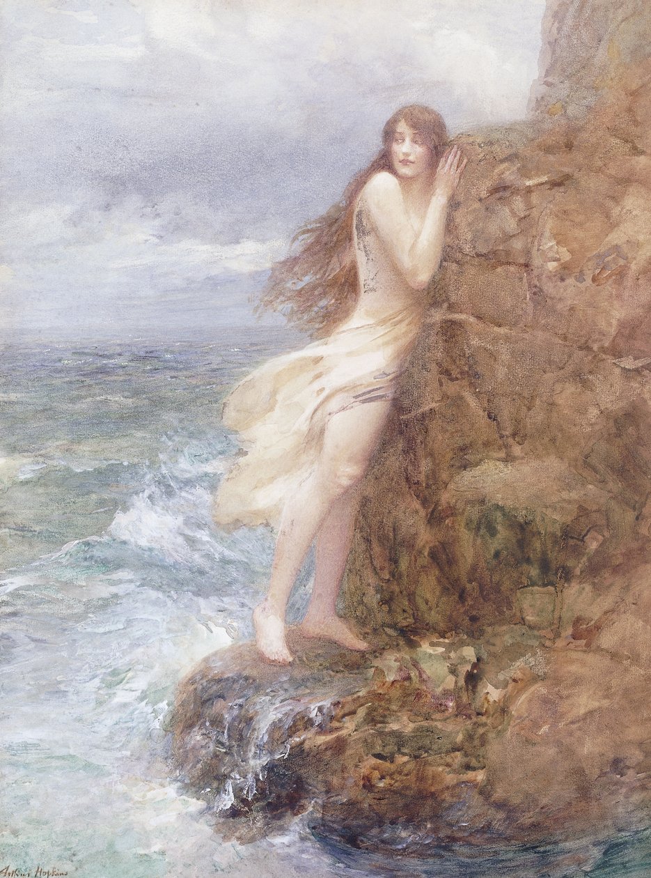 Navíjení přadena, od John William Godward