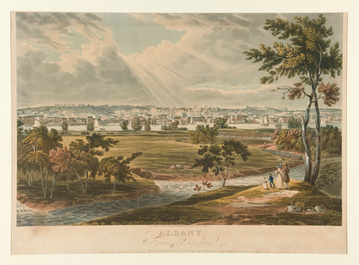 Albany / Z Greenbush od John William Hill