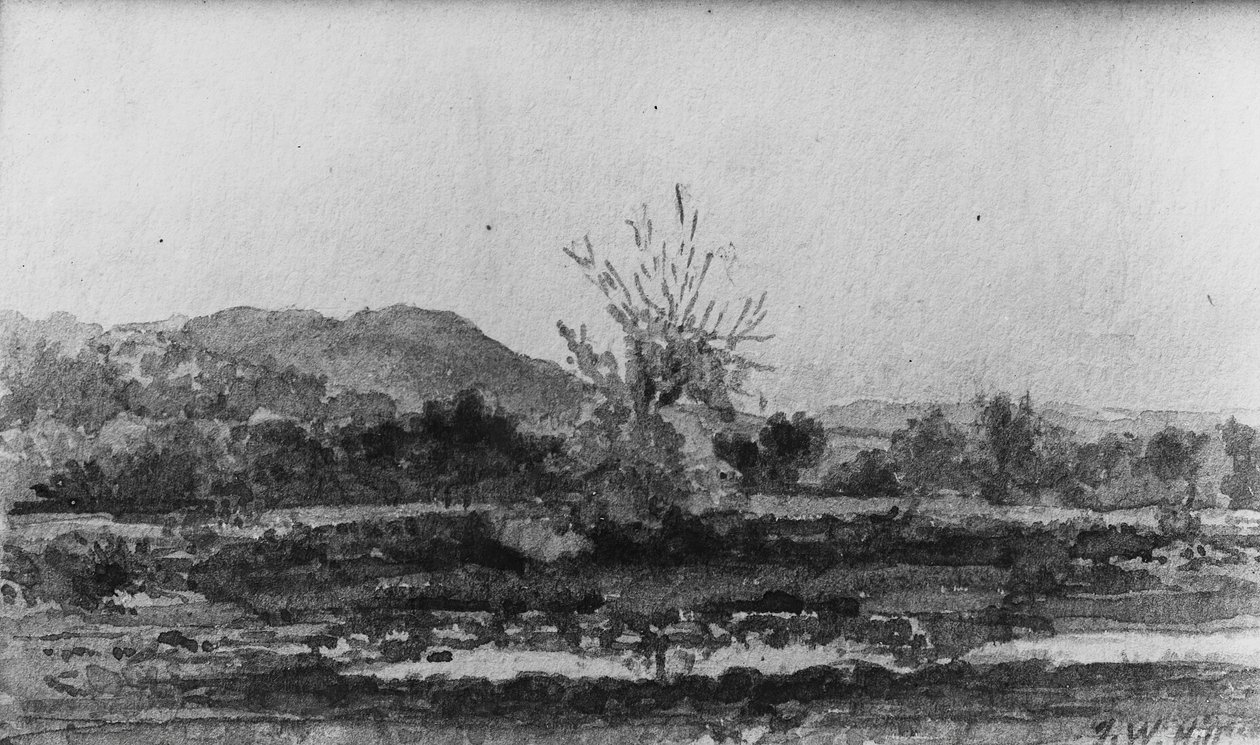 Three Views, No. 3: Mount Carmel, near New Haven, Connecticut, . od John William Hill