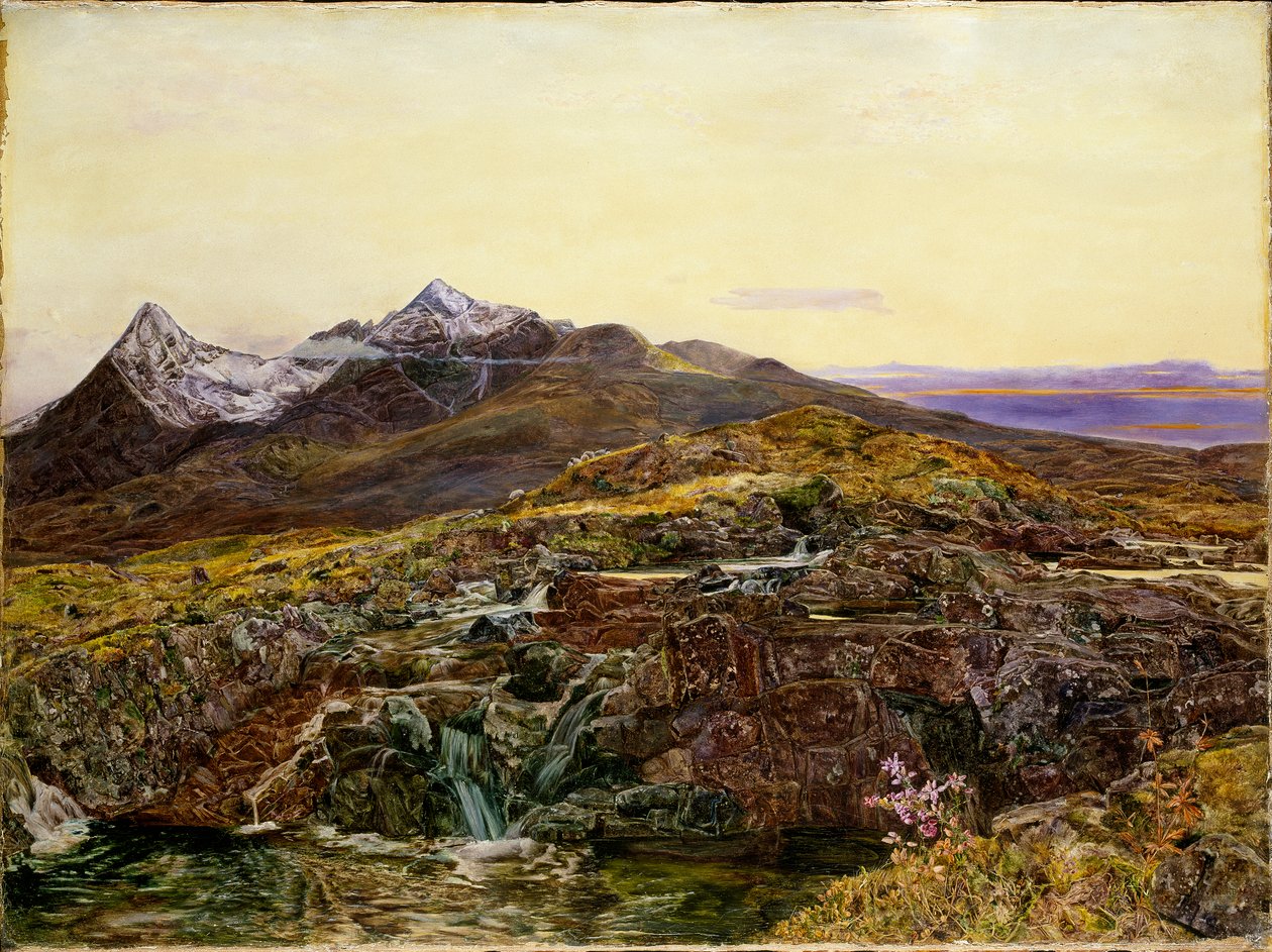 Cullin Ridge, Skye, ze Sligachanu, 1855 od John William Inchbold