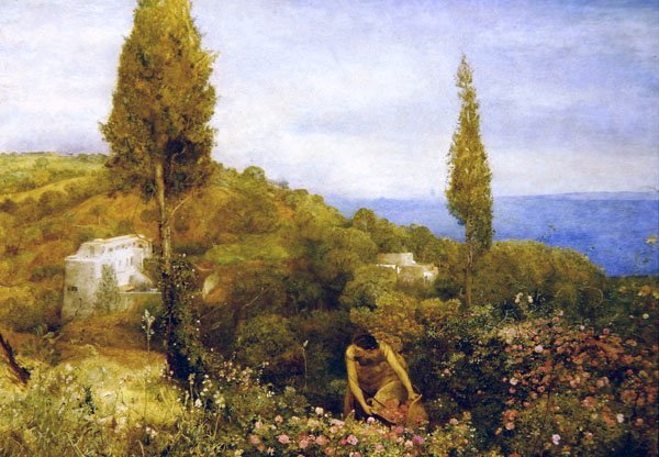 Dům růží, Tripolis (akvarel přes tužku na papíře) od John William North