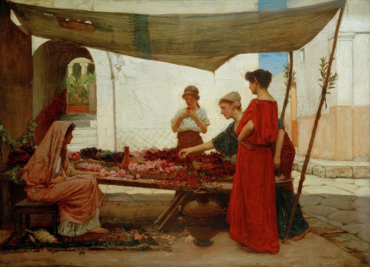 Květinový stánek od John William Waterhouse
