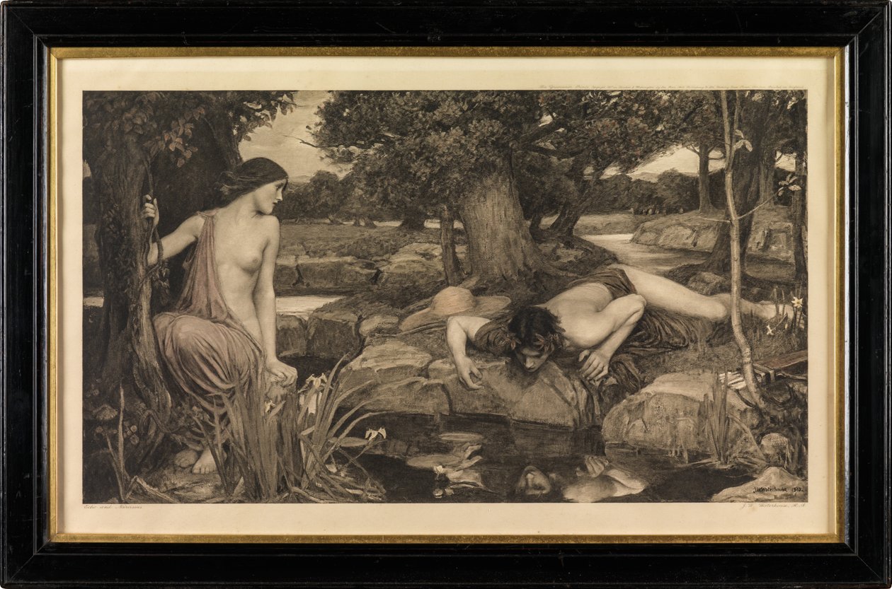 Echo a Narcis (hlubotisk) od John William Waterhouse