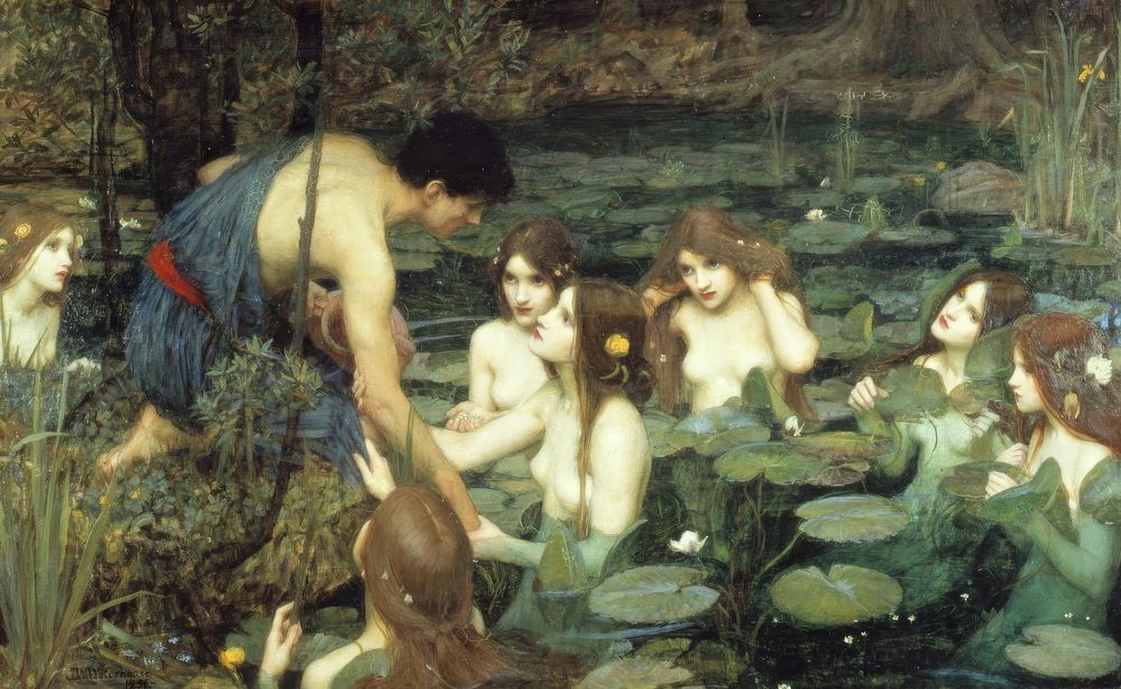 Hylas a nymfy od John William Waterhouse