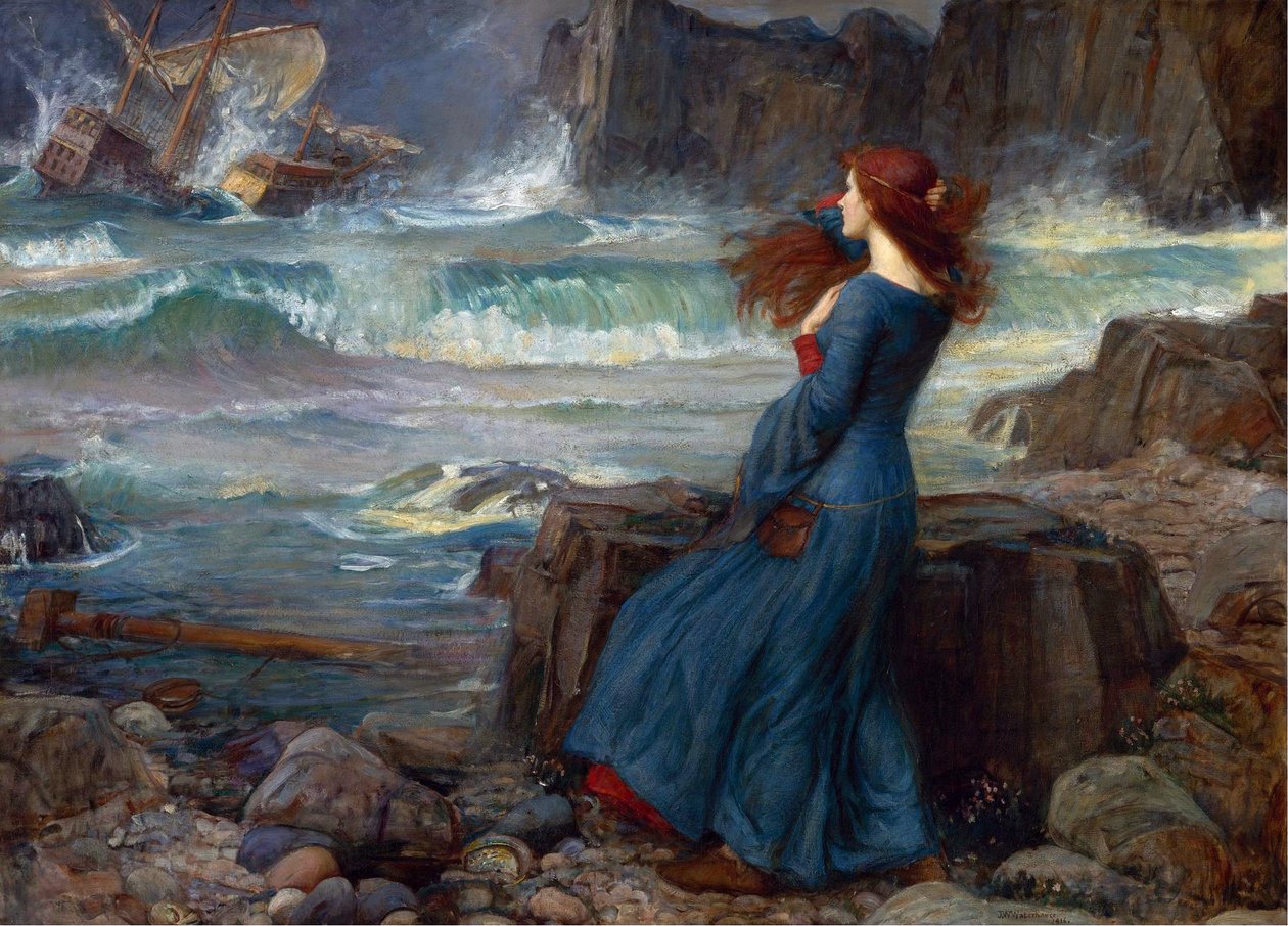 Miranda - Bouře (Shakespeare) - Malba Johna Williama Waterhouse od John William Waterhouse