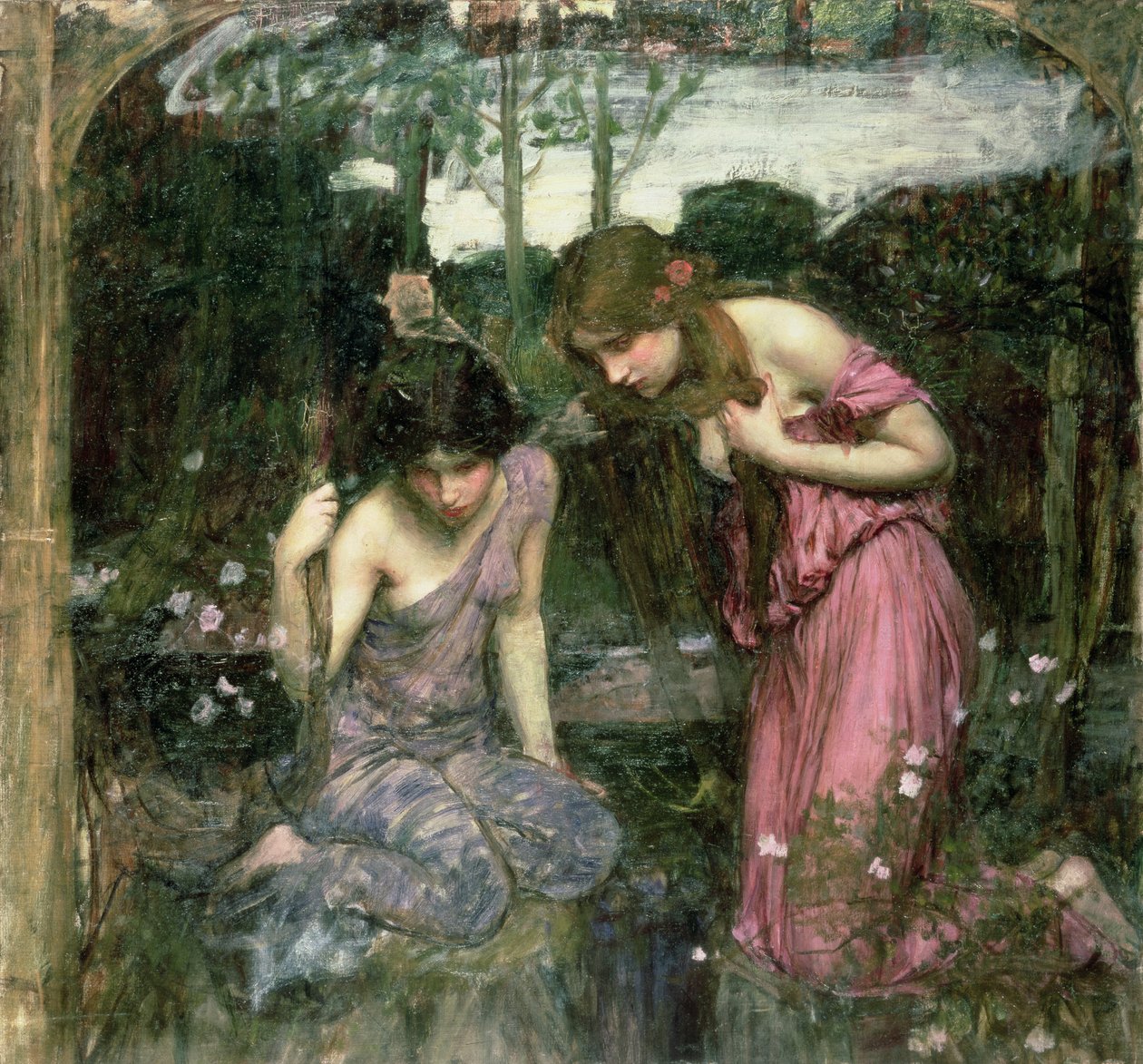 Studie na „Nymfy hledající hlavu Orfea“, kolem roku 1900 od John William Waterhouse