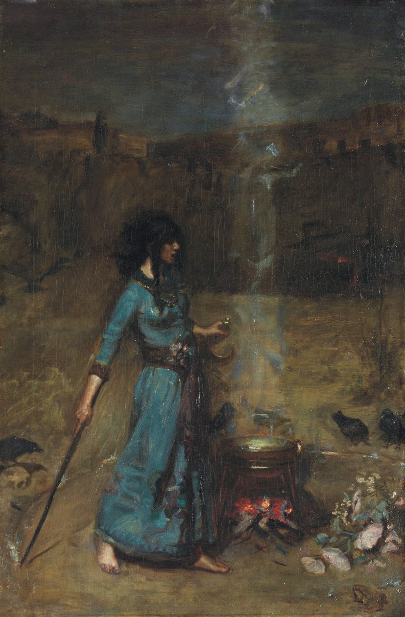 Studie pro kouzelný kruh, 1886 od John William Waterhouse